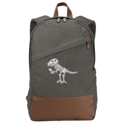 TRex Dinosaur Skeleton Gift Cotton Canvas Backpack