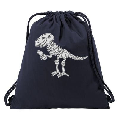 TRex Dinosaur Skeleton Gift Drawstring Bag