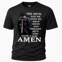 The Devil Saw Me With My Head Down And Thought He'd Won Until I Said Amen Performance Shirt
