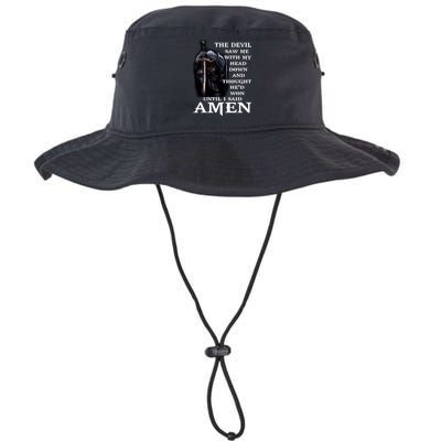 The Devil Saw Me With My Head Down And Thought He'd Won Until I Said Amen Bucket Hat