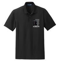 The Devil Saw Me With My Head Down And Thought He'd Won Until I Said Amen Dry Zone Grid Polo