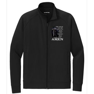 The Devil Saw Me With My Head Down And Thought He'd Won Until I Said Amen Stretch Full-Zip Cadet Jacket