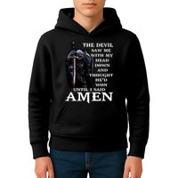 The Devil Saw Me With My Head Down And Thought He'd Won Until I Said Amen Kids Hoodie