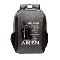 The Devil Saw Me With My Head Down And Thought He'd Won Until I Said Amen Vector Backpack