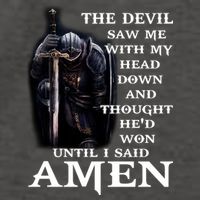 The Devil Saw Me With My Head Down And Thought He'd Won Until I Said Amen Vector Backpack
