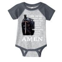 The Devil Saw Me With My Head Down And Thought He'd Won Until I Said Amen Infant Baby Jersey Bodysuit