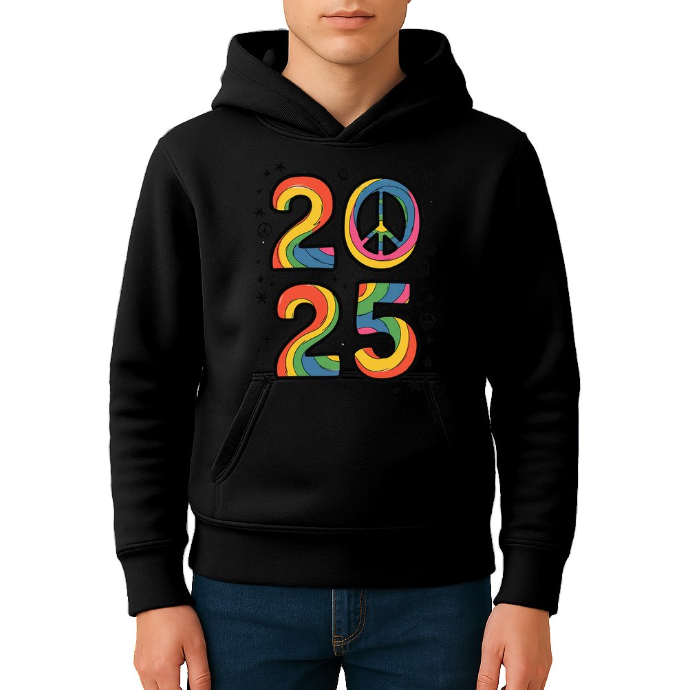 Tie Dye Sign Peace Teacher Field Day 2025 Kids Hoodie