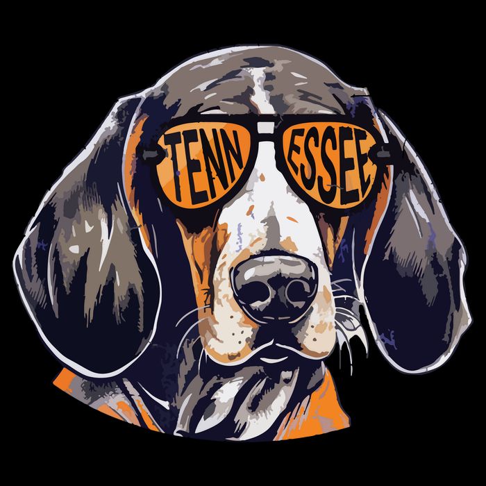 Tennessee Dog Sport Lovers Tennessee Coonhound Fan Flat Bill Trucker Hat