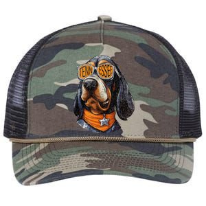 Tennessee Dog Sport Lovers Tennessee Coonhound Fan Retro Rope Trucker Hat Cap