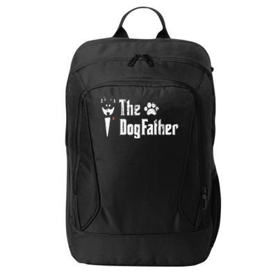 The Dogfather Siberian Husky Dog Dad Father's Day City Backpack