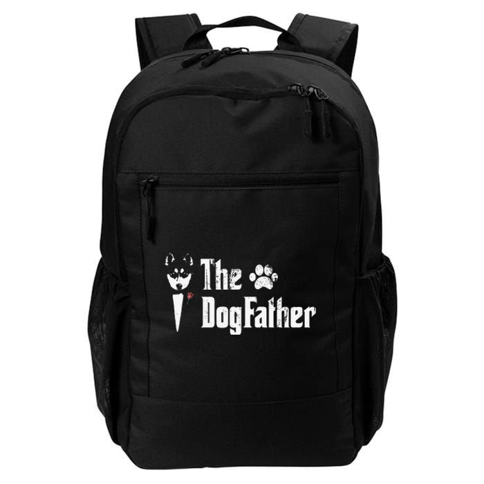 The Dogfather Siberian Husky Dog Dad Father's Day Daily Commute Backpack