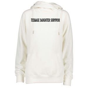 Teenage Daughter Survivor Teenager Mom Dad FatherS Day Womens Funnel Neck Pullover Hood