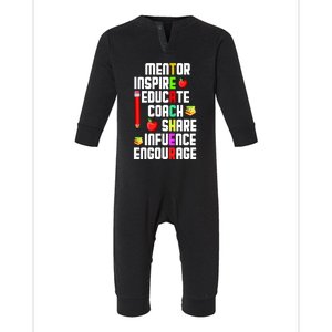 Teachers Day Sayings Infant Fleece One Piece