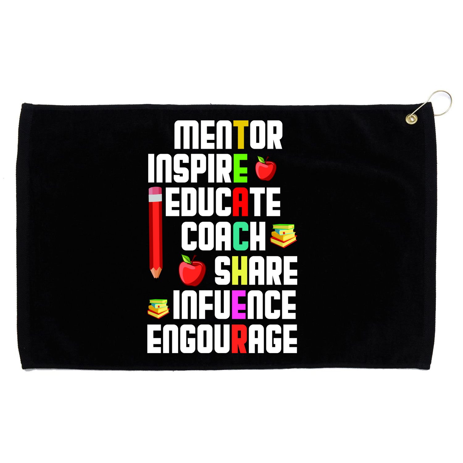 Teachers Day Sayings Grommeted Golf Towel