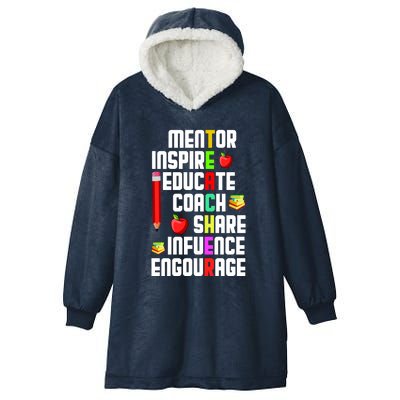 Teachers Day Sayings Hooded Wearable Blanket