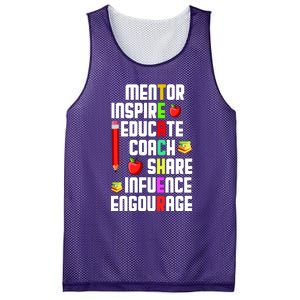 Teachers Day Sayings Mesh Reversible Basketball Jersey Tank