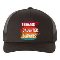 Teenage Daughter Survivor Retro Vintage Sunset Paint Brush Yupoong Adult 5-Panel Trucker Hat