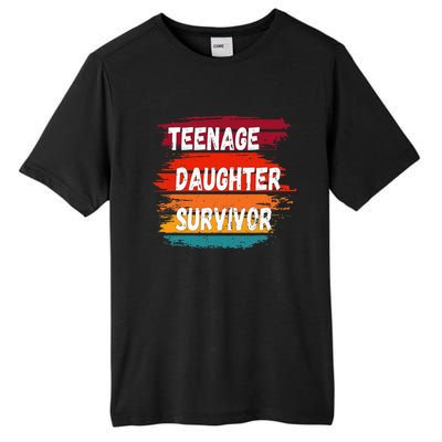 Teenage Daughter Survivor Retro Vintage Sunset Paint Brush Tall Fusion ChromaSoft Performance T-Shirt