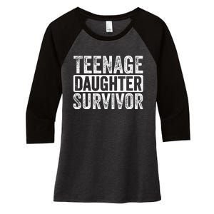 Teenage Daughter Survivor Women's Tri-Blend 3/4-Sleeve Raglan Shirt