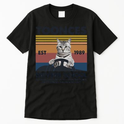 Toonces Driving School Est. 1989 The Driving Cat Tall T-Shirt