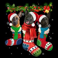 Three Dutch Shepherds In Christmas Socks City Backpack