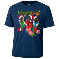 Three Dutch Shepherds In Christmas Socks Cooling Performance Crew T-Shirt
