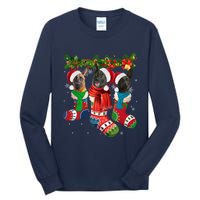 Three Dutch Shepherds In Christmas Socks Tall Long Sleeve T-Shirt