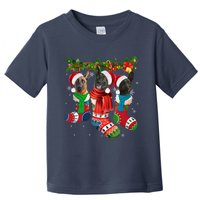 Three Dutch Shepherds In Christmas Socks Toddler T-Shirt