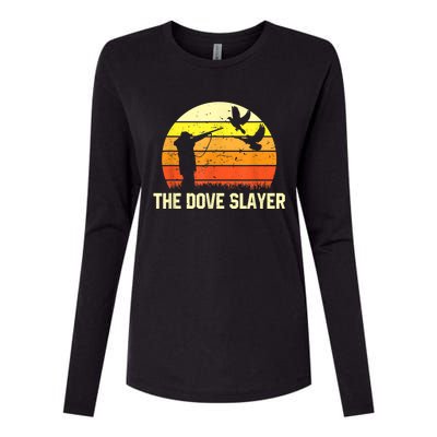 The Dove Slayer Vintage Retro Dove Hunting Womens Cotton Relaxed Long Sleeve T-Shirt