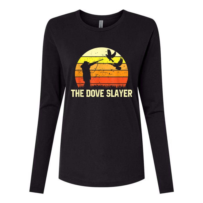 The Dove Slayer Vintage Retro Dove Hunting Womens Cotton Relaxed Long Sleeve T-Shirt