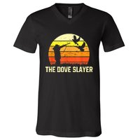 The Dove Slayer Vintage Retro Dove Hunting V-Neck T-Shirt