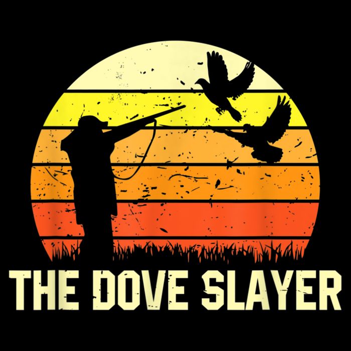 The Dove Slayer Vintage Retro Dove Hunting Button