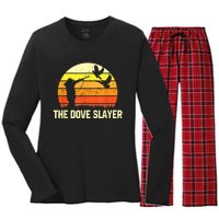 The Dove Slayer Vintage Retro Dove Hunting Women's Long Sleeve Flannel Pajama Set 