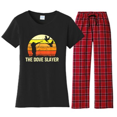 The Dove Slayer Vintage Retro Dove Hunting Women's Flannel Pajama Set