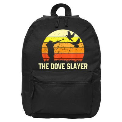 The Dove Slayer Vintage Retro Dove Hunting 16 in Basic Backpack