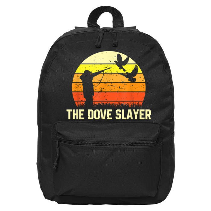 The Dove Slayer Vintage Retro Dove Hunting 16 in Basic Backpack