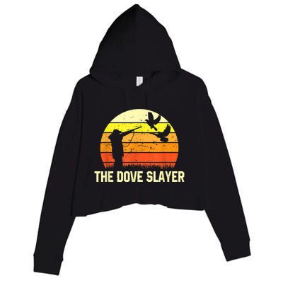 The Dove Slayer Vintage Retro Dove Hunting Crop Fleece Hoodie