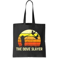 The Dove Slayer Vintage Retro Dove Hunting Tote Bag