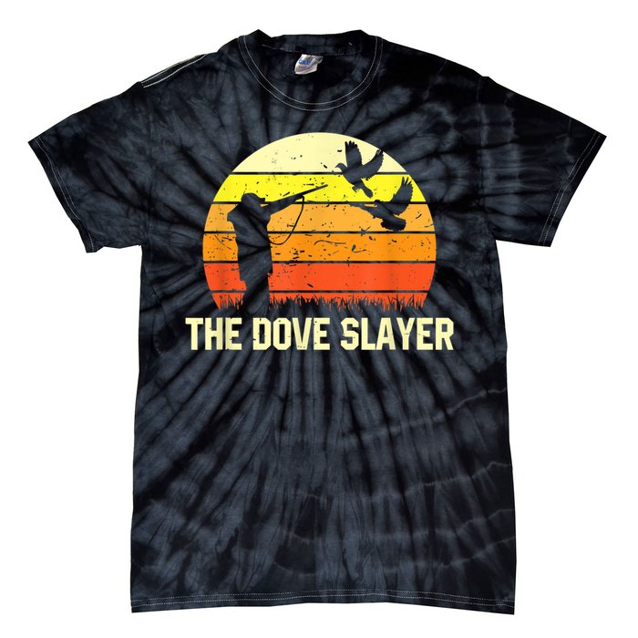 The Dove Slayer Vintage Retro Dove Hunting Tie-Dye T-Shirt