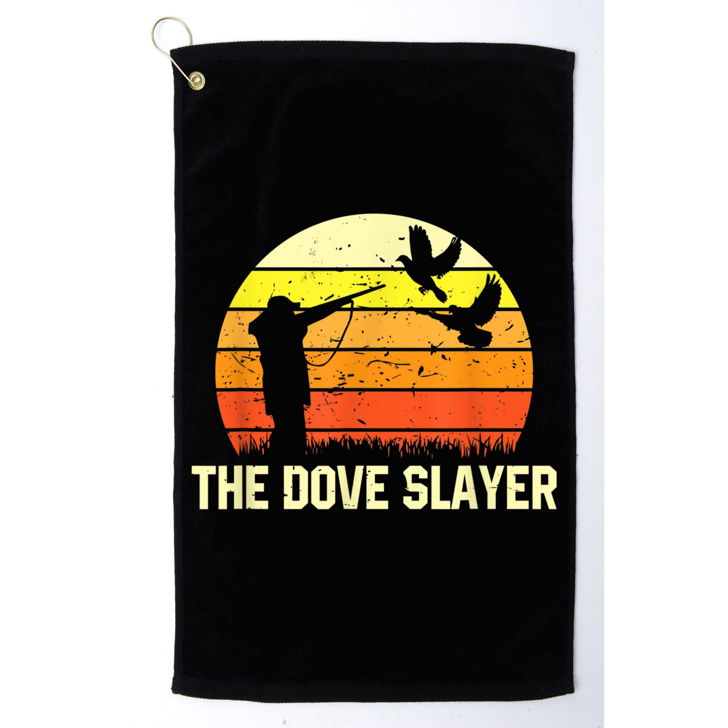 The Dove Slayer Vintage Retro Dove Hunting Golf Towel