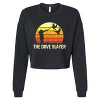 The Dove Slayer Vintage Retro Dove Hunting Cropped Pullover Crew