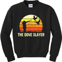 The Dove Slayer Vintage Retro Dove Hunting Kids Sweatshirt