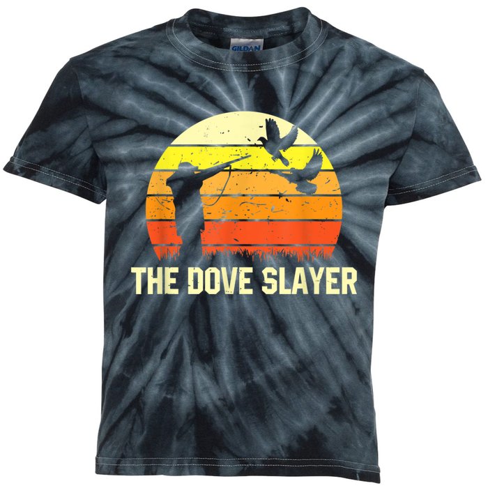 The Dove Slayer Vintage Retro Dove Hunting Kids Tie-Dye T-Shirt