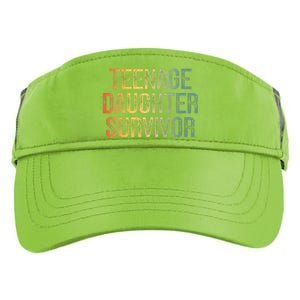 Teenage Daughter Survivor FatherS Day Dad Joke Adult Drive Performance Visor