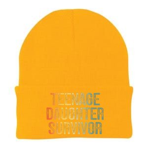 Teenage Daughter Survivor FatherS Day Dad Joke Knit Cap Winter Beanie