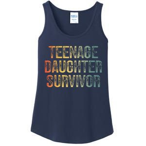 Teenage Daughter Survivor FatherS Day Dad Joke Ladies Essential Tank