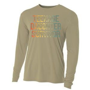 Teenage Daughter Survivor FatherS Day Dad Joke Cooling Performance Long Sleeve Crew