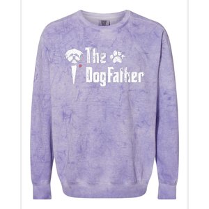 The Dogfather Shih Tzu Dog Dad FatherS Day Gift Colorblast Crewneck Sweatshirt