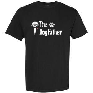 The Dogfather Shih Tzu Dog Dad FatherS Day Gift Garment-Dyed Heavyweight T-Shirt