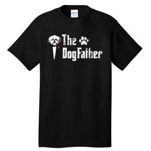 The Dogfather Shih Tzu Dog Dad FatherS Day Gift Tall T-Shirt